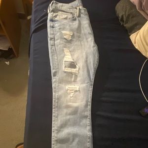 H&M Ripped Light Wash Jeans Skinny Slim Fit